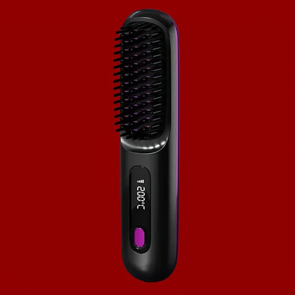 Electric Hot Comb Multifunctional Negative Ion Straight Hair Straightener Comb Anti-Scalding Styling Tool Straightening Brush